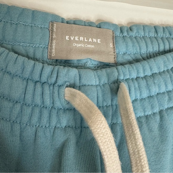 Everlane Small Light Blue Track Joggers Sweatpants Pockets Drawstring Comfy - Picture 3 of 13